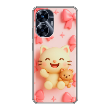 Силиконовый чехол на Realme C55 с принтом для девочек Силиконовый чехол на Realme C55 с принтом для девочек