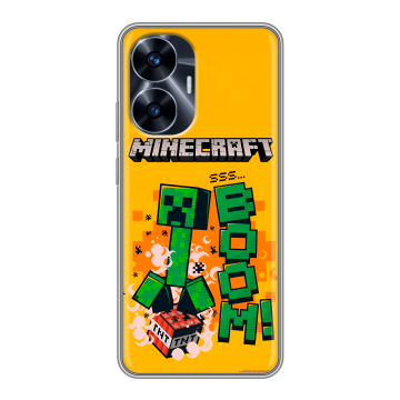 Силиконовый чехол на Realme C55 с принтом Майнкрафт Minecraft Силиконовый чехол на Realme C55 с принтом Майнкрафт Minecraft
