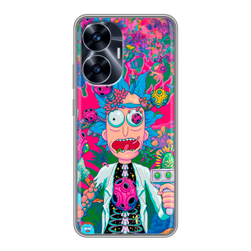 Силиконовый чехол на Realme C55 с принтом Рик и Морти Rick Morty Силиконовый чехол на Realme C55 с принтом Рик и Морти Rick Morty
