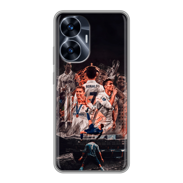 Силиконовый чехол на Realme C55 с принтом Реал Роналдо Real Ronaldo Силиконовый чехол на Realme C55 с принтом Реал Роналдо Real Ronaldo