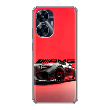 Силиконовый чехол на Realme C55 с принтом Мерседес Mercedes AMG Силиконовый чехол на Realme C55 с принтом Мерседес Mercedes AMG
