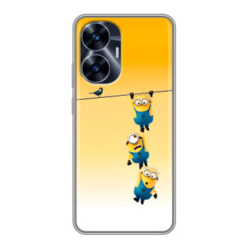 Силиконовый чехол на Realme C55 с принтом Миньоны Силиконовый чехол на Realme C55 с принтом Миньоны