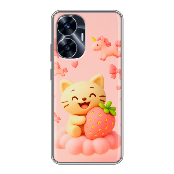 Силиконовый чехол на Realme C55 с принтом для девочек Силиконовый чехол на Realme C55 с принтом для девочек