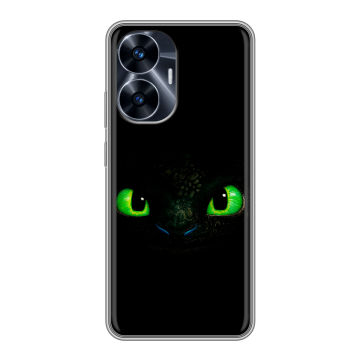 Силиконовый чехол на Realme C55 с принтом Как приручить дракона Силиконовый чехол на Realme C55 с принтом Как приручить дракона