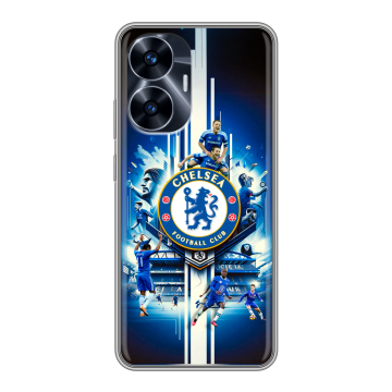 Силиконовый чехол на Realme C55 с принтом Chelsea Челси Силиконовый чехол на Realme C55 с принтом Chelsea Челси