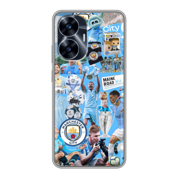 Силиконовый чехол на Realme C55 с принтом Man City Манчестер Сити Силиконовый чехол на Realme C55 с принтом Man City Манчестер Сити