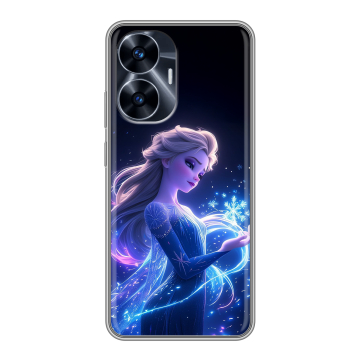 Силиконовый чехол на Realme C55 с принтом Холодное сердце Frozen Силиконовый чехол на Realme C55 с принтом Холодное сердце Frozen