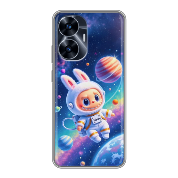 Силиконовый чехол на Realme C55 с принтом Labubu Лабубу Силиконовый чехол на Realme C55 с принтом Labubu Лабубу