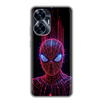 Силиконовый чехол на Realme C55 с принтом Spiderman Человек паук Силиконовый чехол на Realme C55 с принтом Spiderman Человек паук