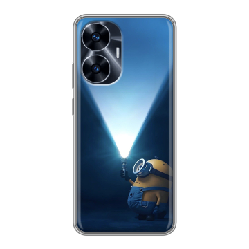 Силиконовый чехол на Realme C55 с принтом Миньоны Силиконовый чехол на Realme C55 с принтом Миньоны