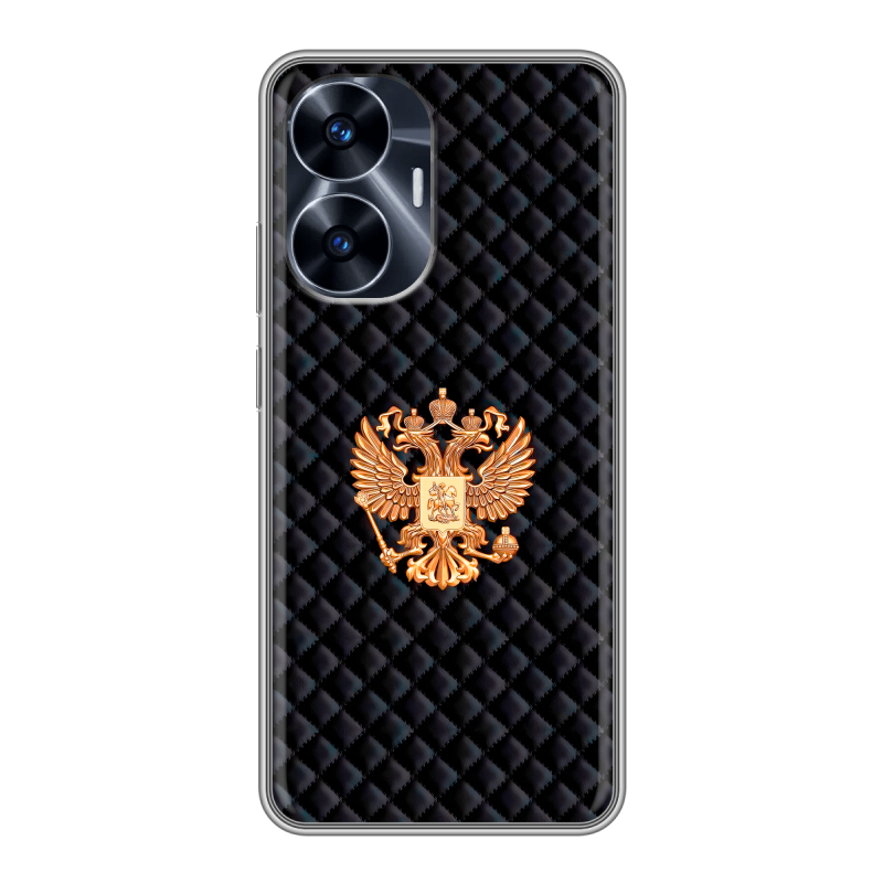 Силиконовый чехол на Realme C55 с принтом Герб России принт Силиконовый чехол на Realme C55 с принтом Герб России принт