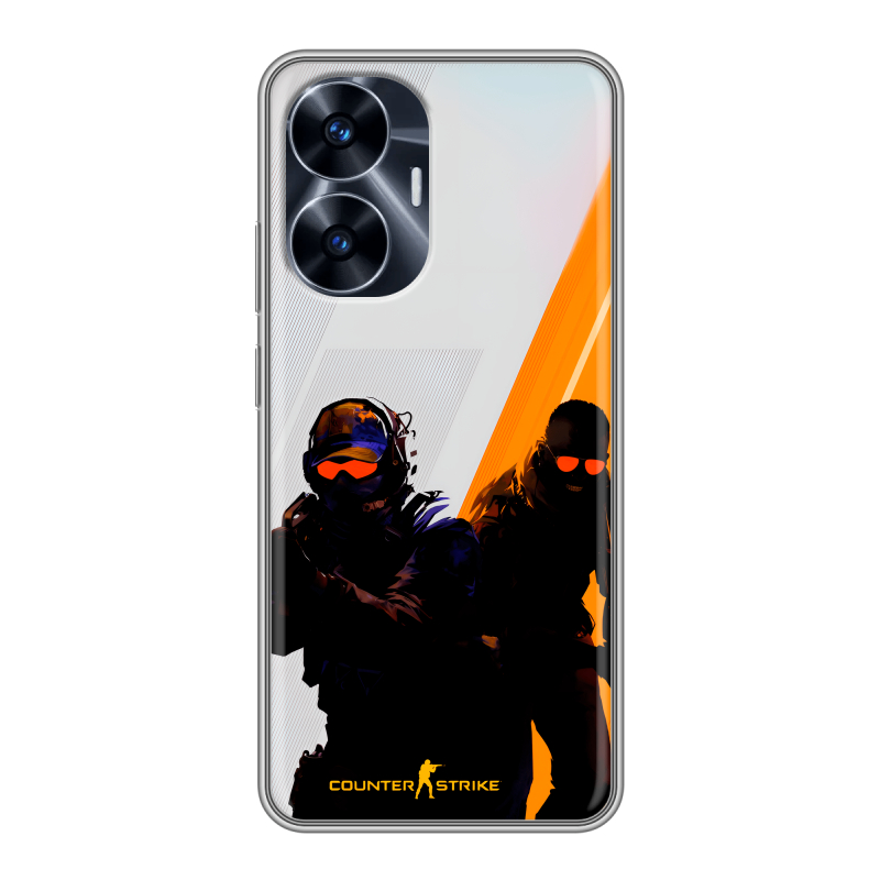 Силиконовый чехол на Realme C55 с принтом Контер страйк Counter strike Силиконовый чехол на Realme C55 с принтом Контер страйк Counter strike