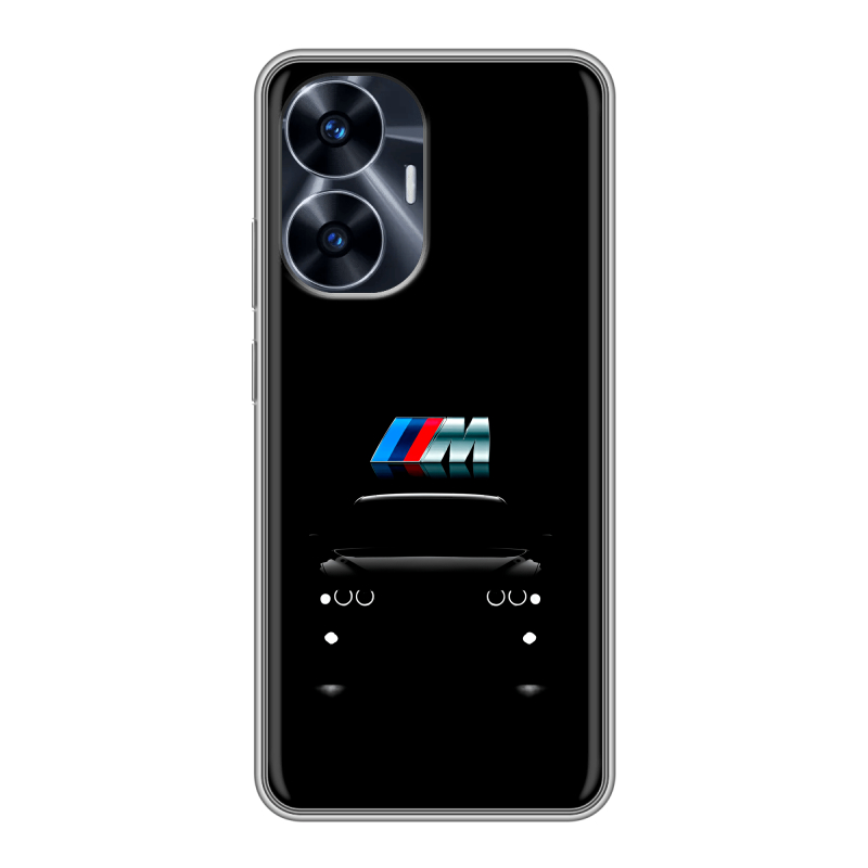 Силиконовый чехол на Realme C55 с принтом БМВ BMW Силиконовый чехол на Realme C55 с принтом БМВ BMW