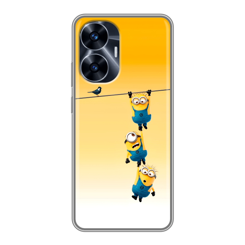 Силиконовый чехол на Realme C55 с принтом Миньоны Силиконовый чехол на Realme C55 с принтом Миньоны