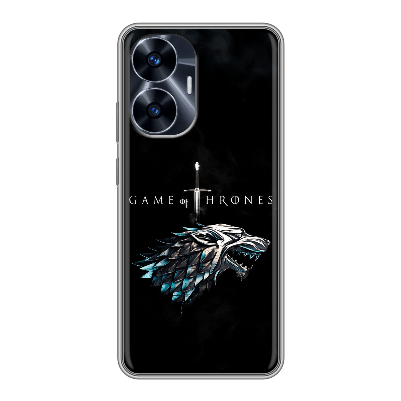 Силиконовый чехол на Realme C55 с принтом Игра Престолов Game Thrones Силиконовый чехол на Realme C55 с принтом Игра Престолов Game Thrones