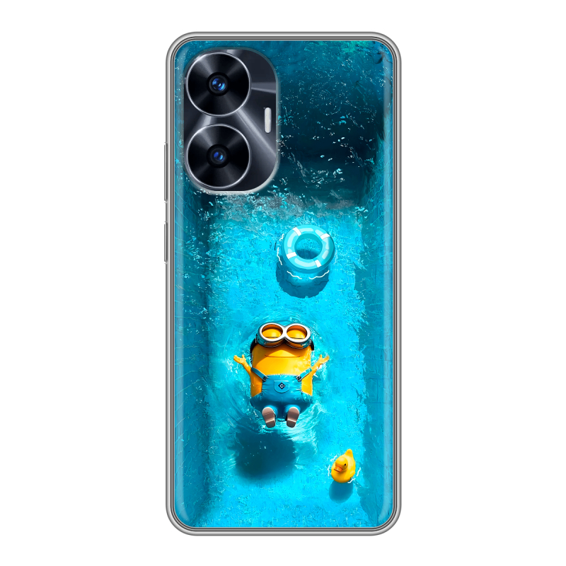 Силиконовый чехол на Realme C55 с принтом Миньоны Силиконовый чехол на Realme C55 с принтом Миньоны