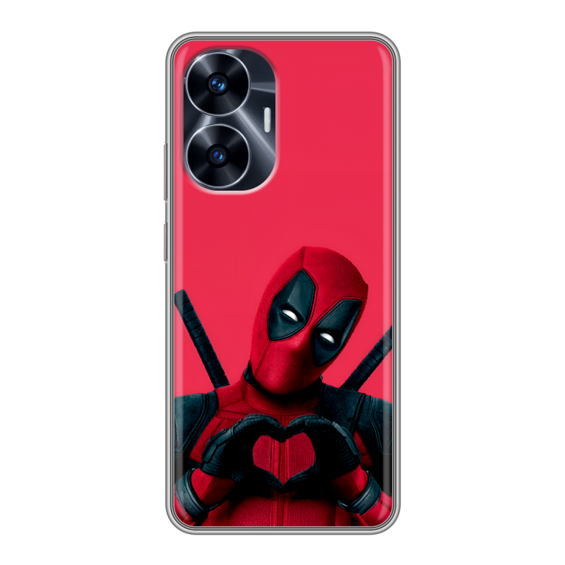 Силиконовый чехол на Realme C55 с принтом Дедпул Deadpool Силиконовый чехол на Realme C55 с принтом Дедпул Deadpool