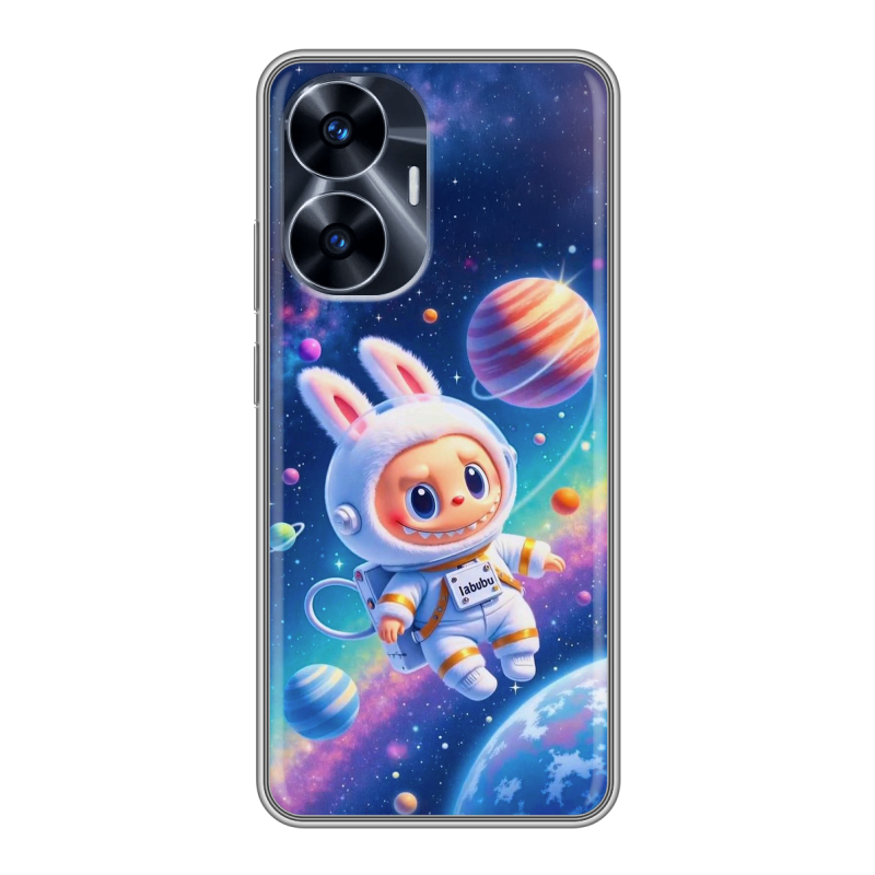 Силиконовый чехол на Realme C55 с принтом Labubu Лабубу Силиконовый чехол на Realme C55 с принтом Labubu Лабубу