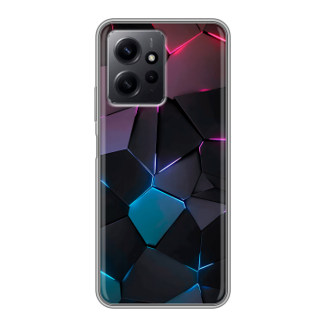 Силиконовый чехол на Xiaomi RedMi Note 12 с принтом Геометрия неона Силиконовый чехол на Xiaomi RedMi Note 12 с принтом Геометрия неона