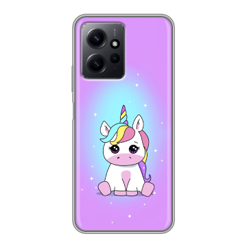 Силиконовый чехол на Xiaomi RedMi Note 12 с принтом Единорог Силиконовый чехол на Xiaomi RedMi Note 12 с принтом Единорог