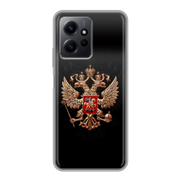 Силиконовый чехол на Xiaomi RedMi Note 12 с принтом Герб России Силиконовый чехол на Xiaomi RedMi Note 12 с принтом Герб России
