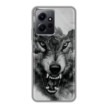 Силиконовый чехол на Xiaomi RedMi Note 12 с принтом Волк Силиконовый чехол на Xiaomi RedMi Note 12 с принтом Волк