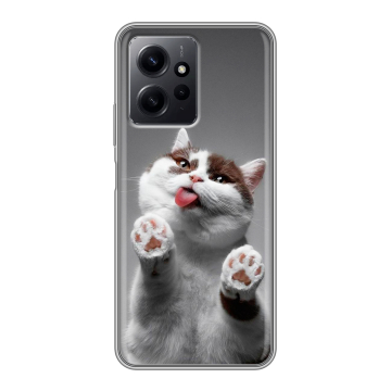 Силиконовый чехол на Xiaomi RedMi Note 12 с принтом Коты Силиконовый чехол на Xiaomi RedMi Note 12 с принтом Коты