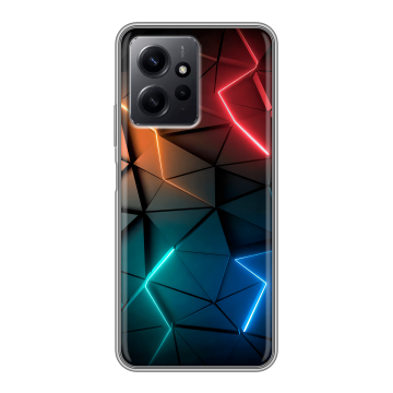 Силиконовый чехол на Xiaomi RedMi Note 12 с принтом Абстракция неон Силиконовый чехол на Xiaomi RedMi Note 12 с принтом Абстракция неон