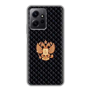 Силиконовый чехол на Xiaomi RedMi Note 12 с принтом Герб России принт