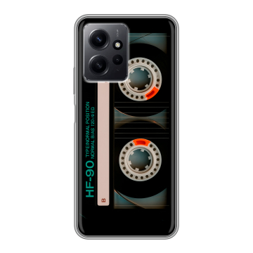 Силиконовый чехол на Xiaomi RedMi Note 12 с принтом Кассета