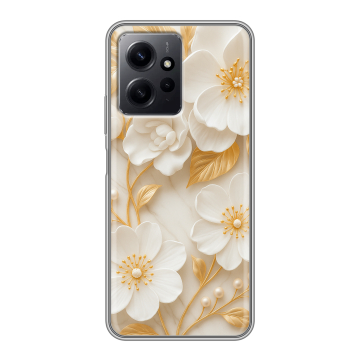 Силиконовый чехол на Xiaomi RedMi Note 12 с принтом Цветы Силиконовый чехол на Xiaomi RedMi Note 12 с принтом Цветы