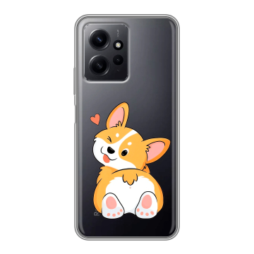 Силиконовый чехол на Xiaomi RedMi Note 12 с принтом Корги Силиконовый чехол на Xiaomi RedMi Note 12 с принтом Корги