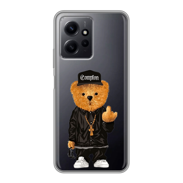 Силиконовый чехол на Xiaomi RedMi Note 12 с принтом Плюшевый медведь Силиконовый чехол на Xiaomi RedMi Note 12 с принтом Плюшевый медведь