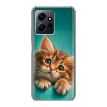 Силиконовый чехол на Xiaomi RedMi Note 12 с принтом котенок Силиконовый чехол на Xiaomi RedMi Note 12 с принтом котенок