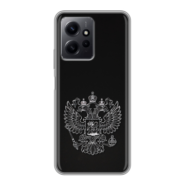 Силиконовый чехол на Xiaomi RedMi Note 12 с принтом Герб России Силиконовый чехол на Xiaomi RedMi Note 12 с принтом Герб России