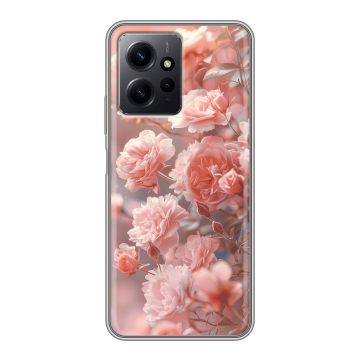 Силиконовый чехол на Xiaomi RedMi Note 12 с принтом Розовые розы Силиконовый чехол на Xiaomi RedMi Note 12 с принтом Розовые розы