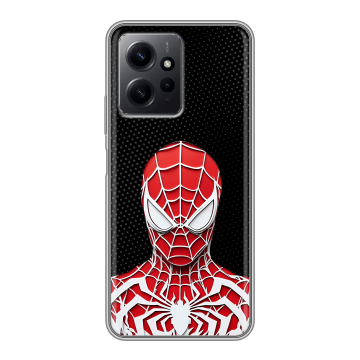 Силиконовый чехол на Xiaomi RedMi Note 12 с принтом человек паук spiderman