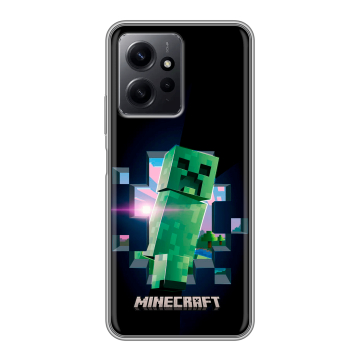 Силиконовый чехол на Xiaomi RedMi Note 12 с принтом Майнкрафт Minecraft Силиконовый чехол на Xiaomi RedMi Note 12 с принтом Майнкрафт Minecraft