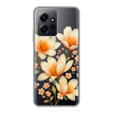 Силиконовый чехол на Xiaomi RedMi Note 12 с принтом Цветы Силиконовый чехол на Xiaomi RedMi Note 12 с принтом Цветы