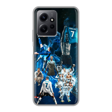 Силиконовый чехол на Xiaomi RedMi Note 12 с принтом Реал Роналдо