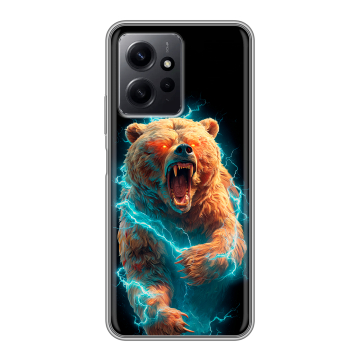 Силиконовый чехол на Xiaomi RedMi Note 12 с принтом Медведь Силиконовый чехол на Xiaomi RedMi Note 12 с принтом Медведь