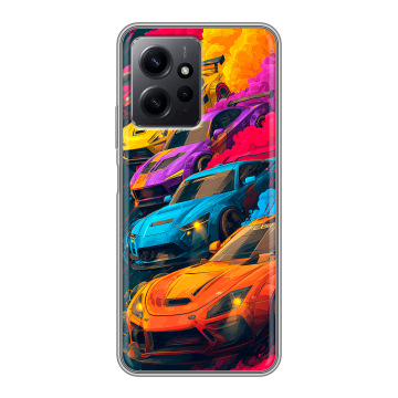 Силиконовый чехол на Xiaomi RedMi Note 12 с принтом Тачки Силиконовый чехол на Xiaomi RedMi Note 12 с принтом Тачки