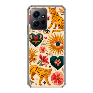 Силиконовый чехол на Xiaomi RedMi Note 12 с принтом Модный принт Силиконовый чехол на Xiaomi RedMi Note 12 с принтом Модный принт
