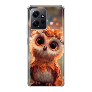 Силиконовый чехол на Xiaomi RedMi Note 12 с принтом Милая сова Силиконовый чехол на Xiaomi RedMi Note 12 с принтом Милая сова