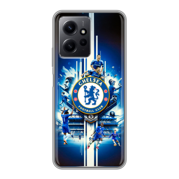 Силиконовый чехол на Xiaomi RedMi Note 12 с принтом Chelsea Челси Силиконовый чехол на Xiaomi RedMi Note 12 с принтом Chelsea Челси