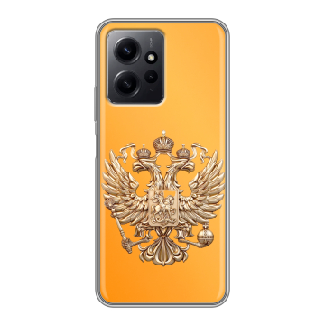 Силиконовый чехол на Xiaomi RedMi Note 12 с принтом Герб Флаг России Силиконовый чехол на Xiaomi RedMi Note 12 с принтом Герб Флаг России