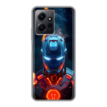 Силиконовый чехол на Xiaomi RedMi Note 12 с принтом IronMan Железный человек