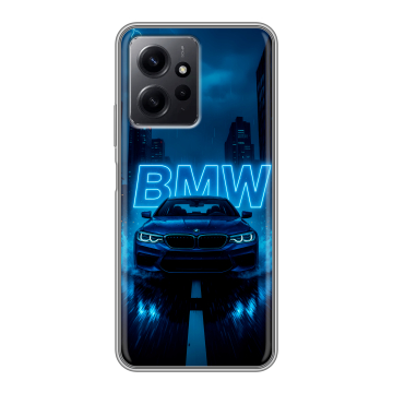 Силиконовый чехол на Xiaomi RedMi Note 12 с принтом BMW БМВ