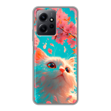 Силиконовый чехол на Xiaomi RedMi Note 12 с принтом Красивый кот Силиконовый чехол на Xiaomi RedMi Note 12 с принтом Красивый кот