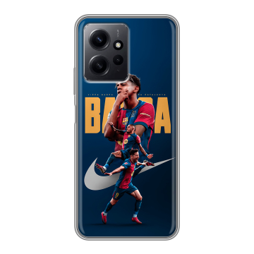 Силиконовый чехол на Xiaomi RedMi Note 12 с принтом Барселона Barca Yamal Силиконовый чехол на Xiaomi RedMi Note 12 с принтом Барселона Barca Yamal